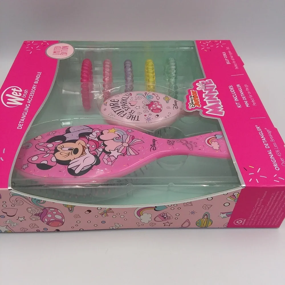 Wet Brush Disney Junior Minnie Mouse Detangling Accessory Bundle Limited Edition